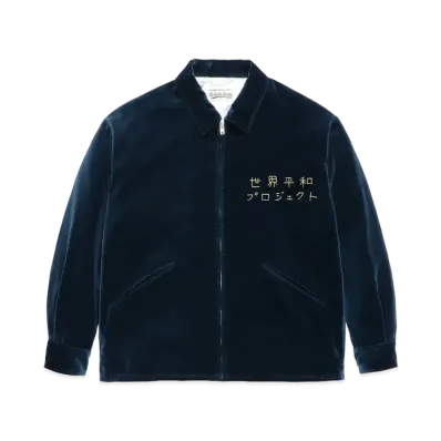 WACKO MARIA VELOUR VIETNAM JACKET "Navy"