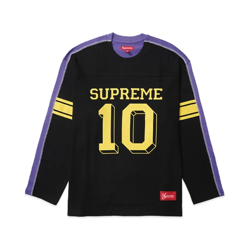 Supreme Split L/S Football Top "Black"