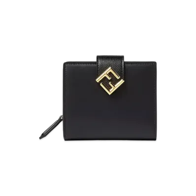 FENDI FF Diamonds Bifold Wallet Leather "Black"
