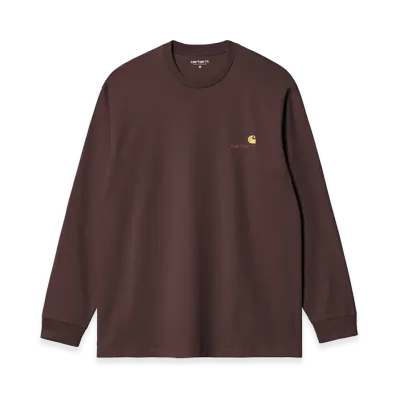 Carhartt WIP L/S American Script T-Shirt "Palisander"