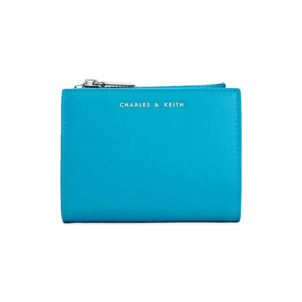 CHARLES & KEITH Harmony Top Zip Small Wallet "Ocean"
