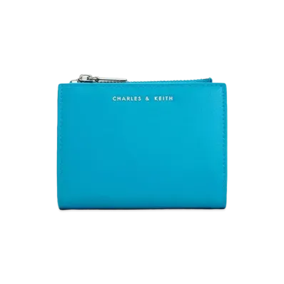 CHARLES & KEITH Harmony Top Zip Small Wallet "Ocean"