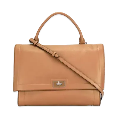 GIVENCHY Shark Leather 2Way Bag "Brown"