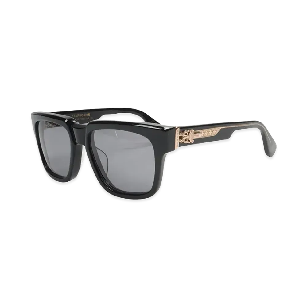 Chrome Hearts BOX OFFICER Sunglasses "Black/Gold"