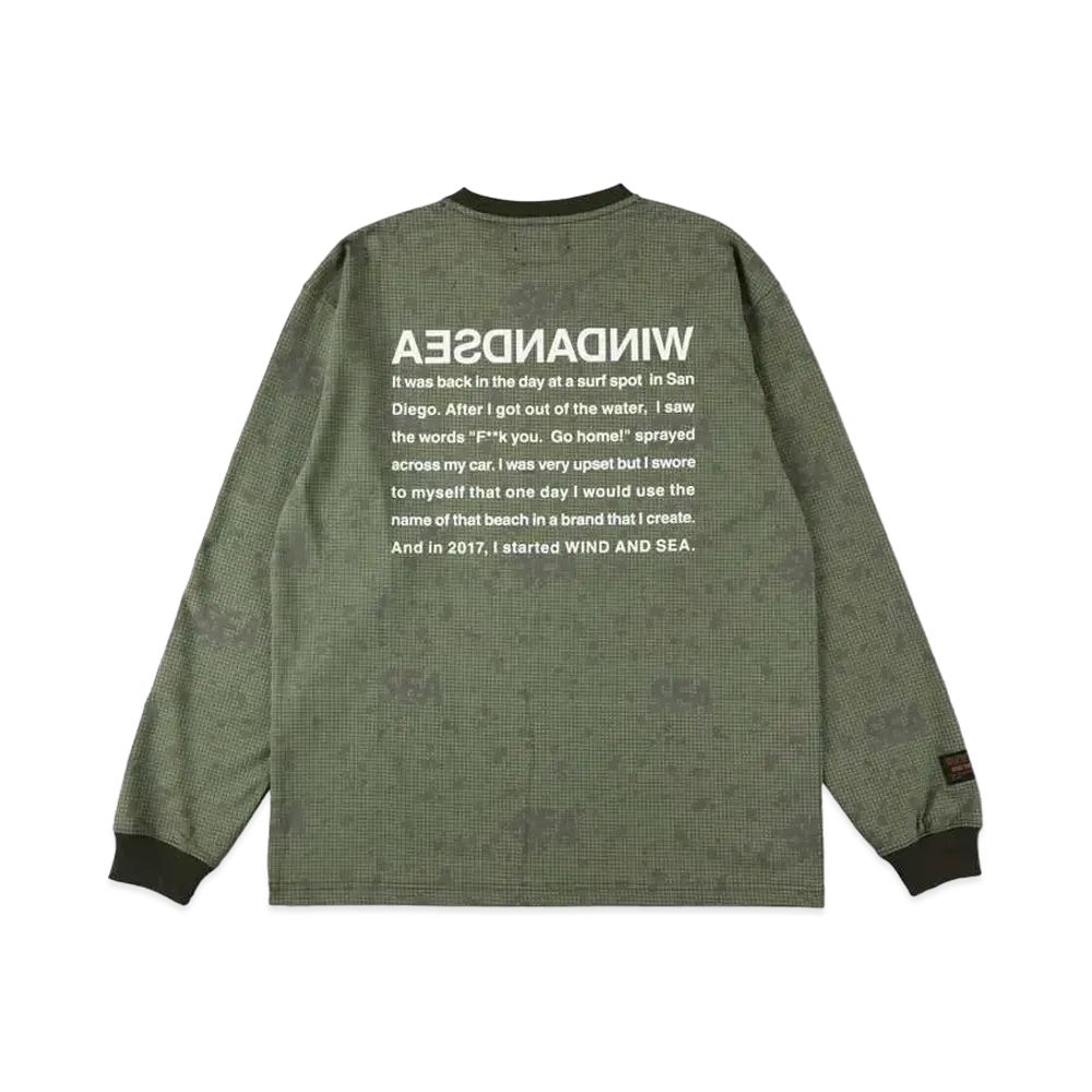 WIND AND SEA S_E_A DN-Camo L/S Tee "Olive"
