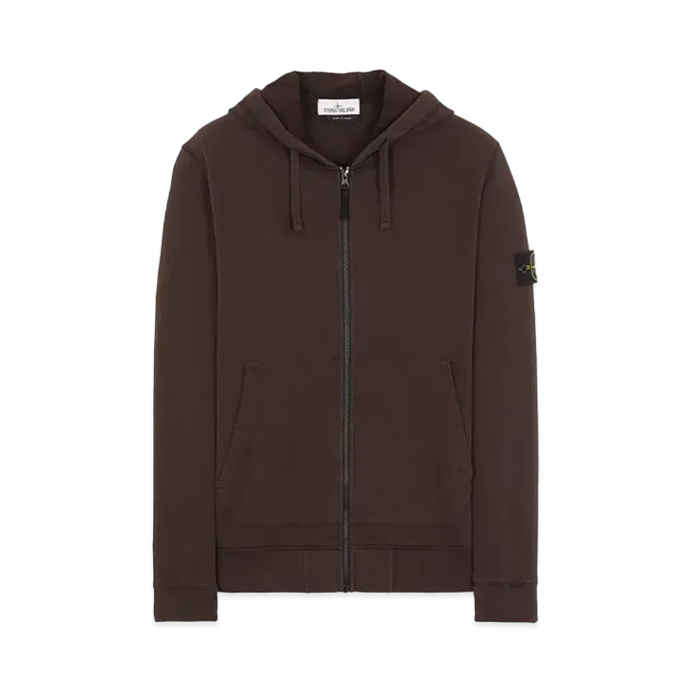 Stone Island 64220 BRUSHED COTTON FLEECE "Dark Brown"