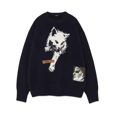 UNDERCOVER Wool Cashmere Knit Pullover "Navy"