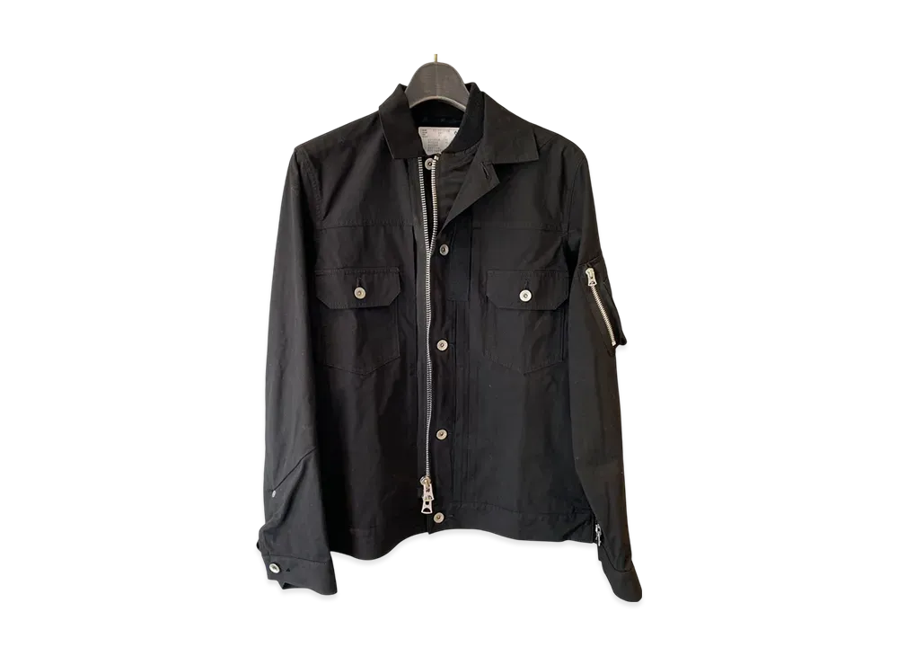 Sacai Cotton Nylon Oxford Blouson Jacket 