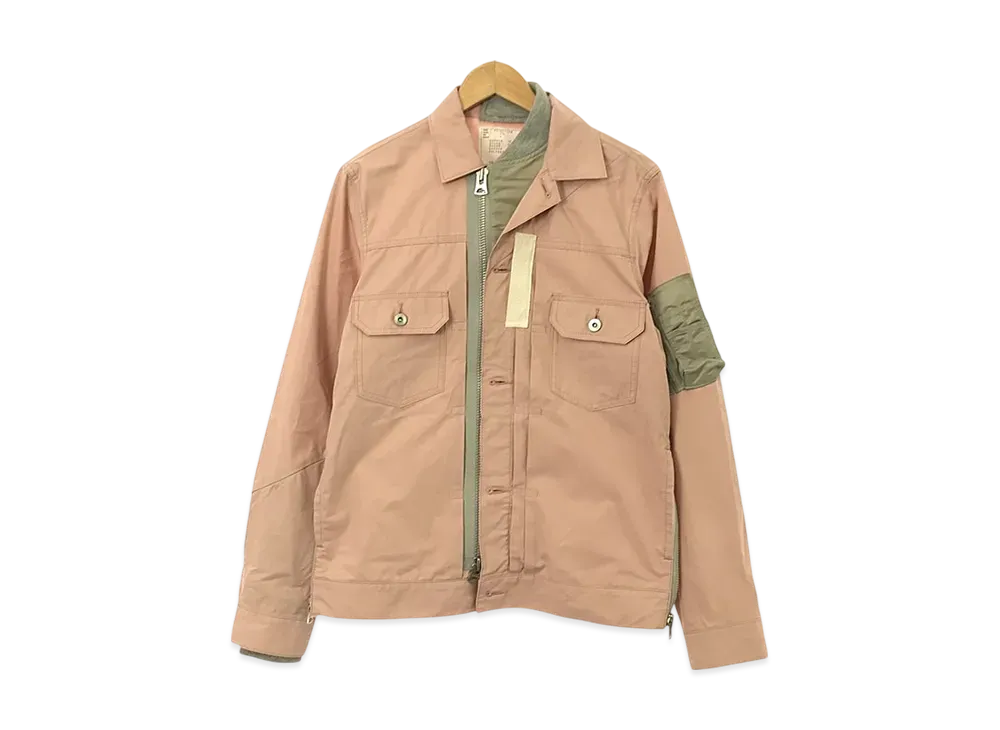Sacai Cotton Nylon Oxford Blouson Jacket 