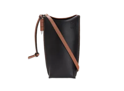 LOEWE Gate Pocket In Soft Calfskin "Black / Tan"