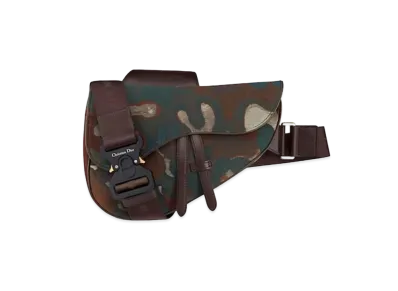 Dior Saddle Bag Dior And Peter Doig Camflage Jacquard "Brown"