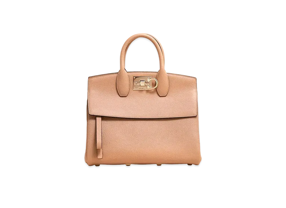 Salvatore Ferragamo Ferragamo Studio Bag (Small) "Cashew"