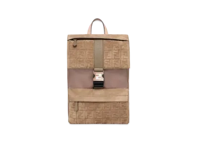 FENDI Nesback Pack Medium Light Suede Backpack "Brown"
