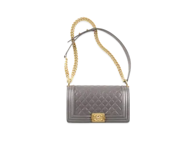 CHANEL Boy Chanel Handbag Grained Calfskin "Gray"