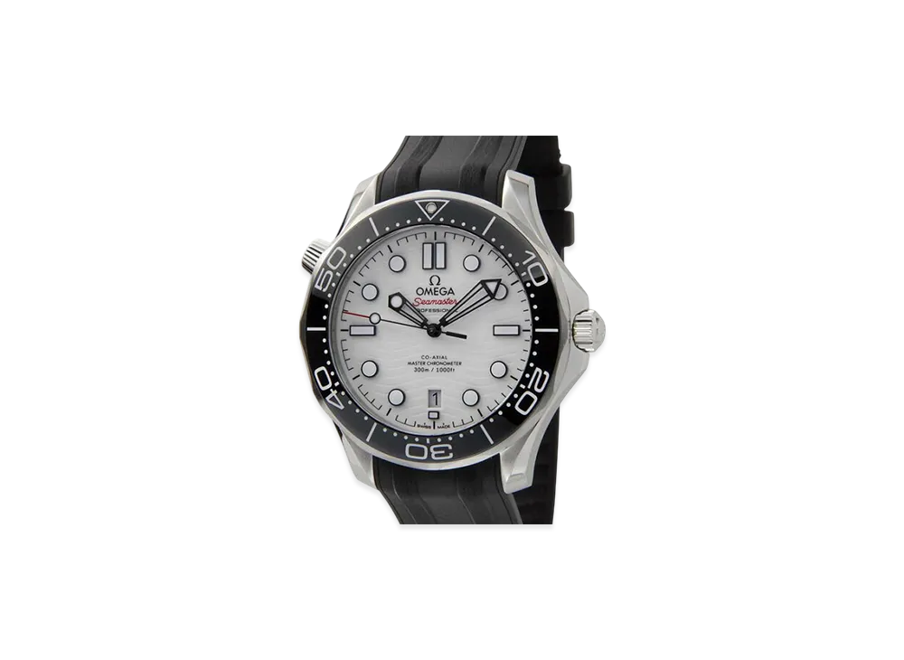 OMEGA Seamaster Professional 300M Co-Axial Master Chronometer Rubber Strap "Stainless Steel/White"