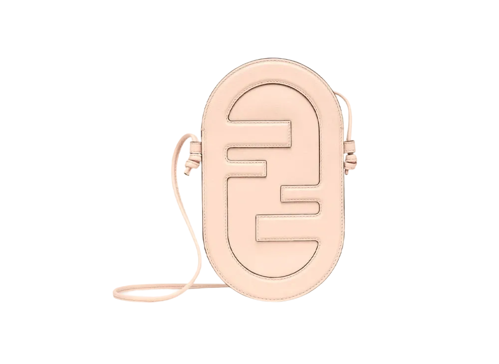 FENDI Mobile Phone Porch Leather Slim Clutch "Pink"