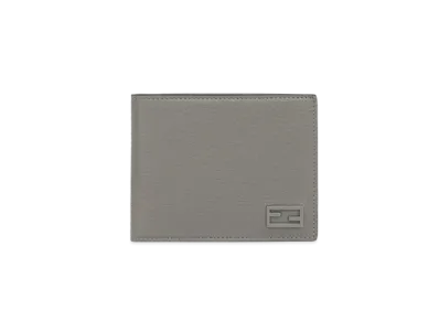 FENDI Two-Folded Wallet Leather With Coin Case Two Fold Wallet "Gray"
