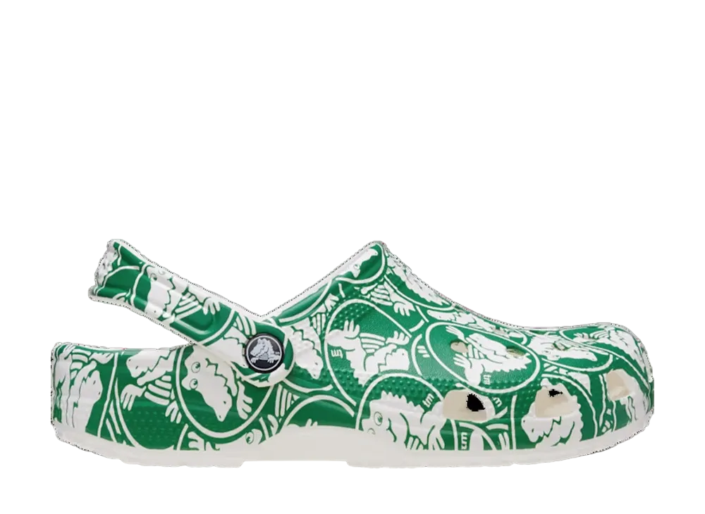Crocs Classic Duke Print Clog "Green Ivy"