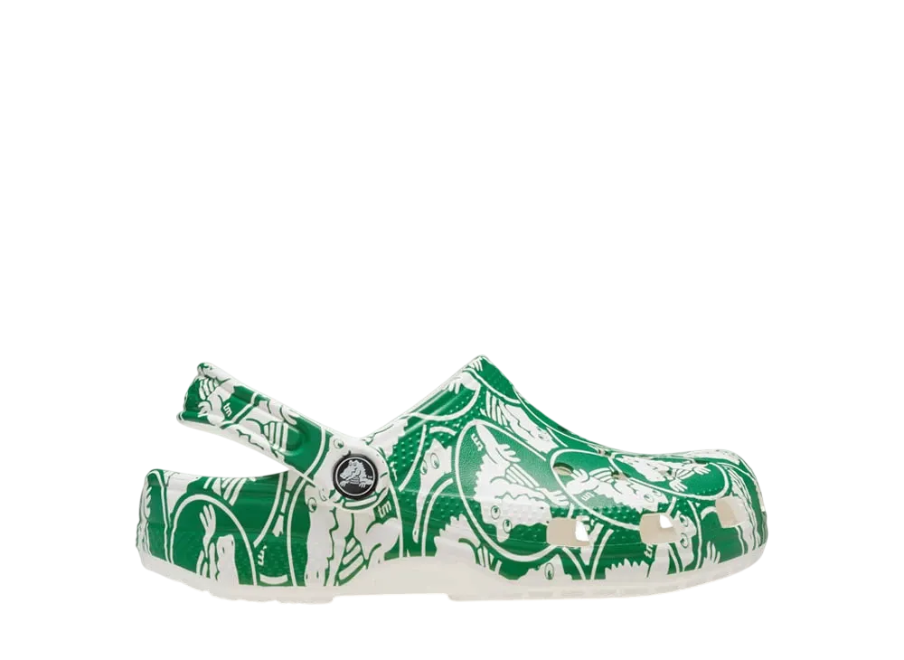 Crocs Big Kids Classic Duke Print Clog "Green Ivy"