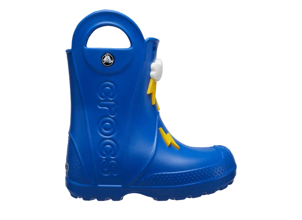 Crocs KIDS Handle It Lightning Bolt Rain Boot "Blue Bolt"