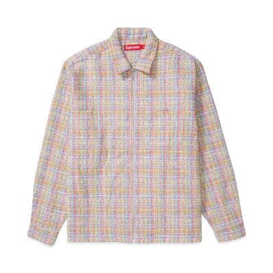 Supreme Boucle Zip Up Shirt "Multicolor"