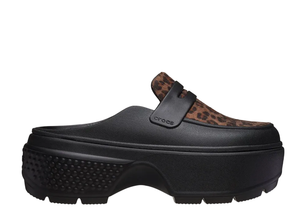 Crocs Stomp Leopard Loafer "Black/Multi Animal"