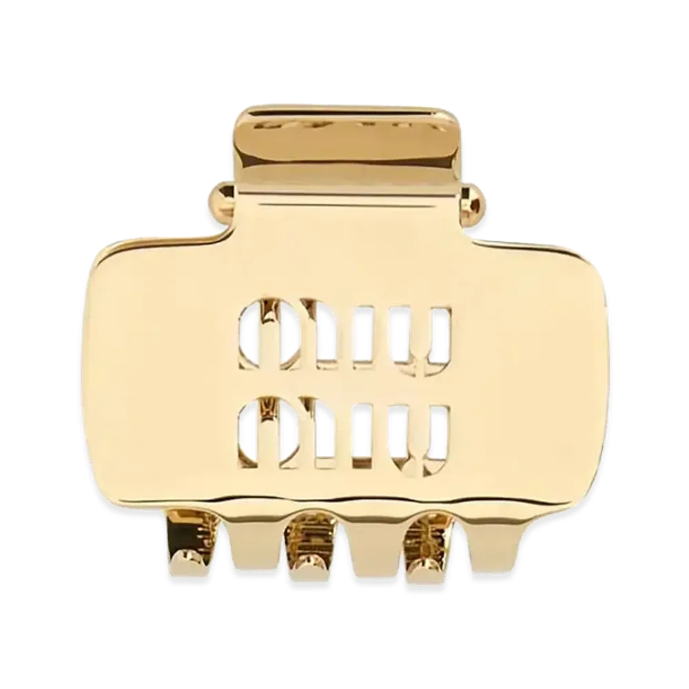 MIU MIU Women's Metal Hair Clip "Gold"