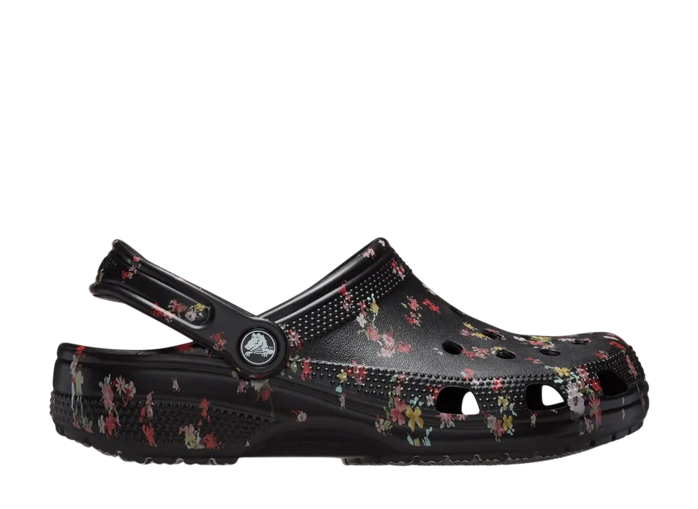 Crocs Classic Ditsy Floral Clog "Black"