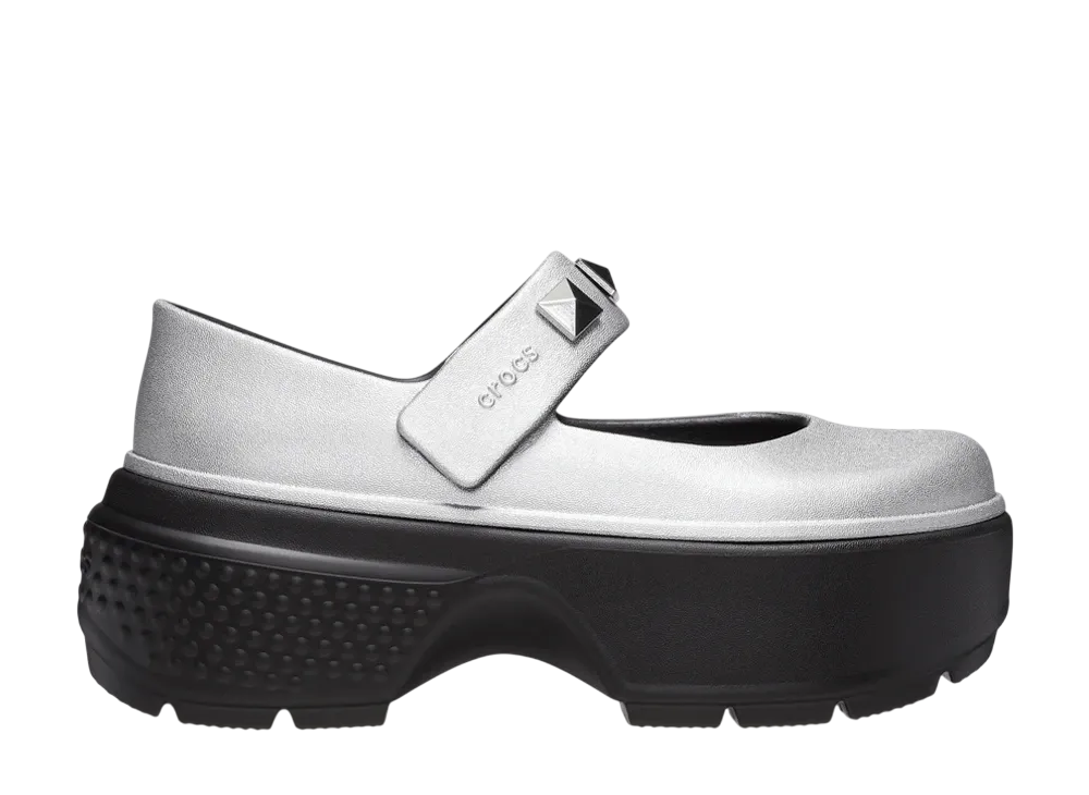 Crocs Stomp Mary Jane "Silver"