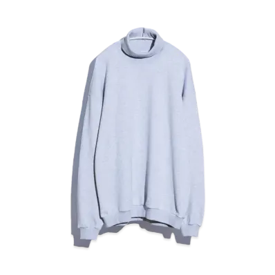 Everyone Cotton Turtleneck Sweatshirt "Ash Heather"