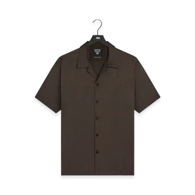 Kith x Giorgio Armani Monogram Short Sleeve Thompson Camp Collar Shirt "Kindling"