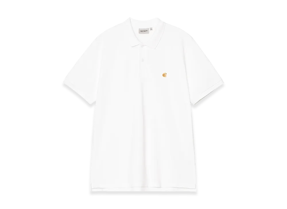 Carhartt WIP S/S Chase Pique Polo "White/Gold"