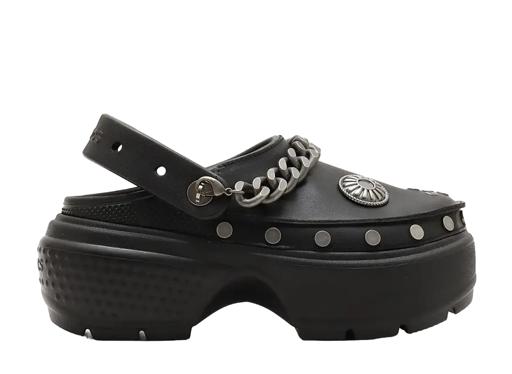 atmos pink Exclusive Crocs Stomp Embellished Clog "Black"