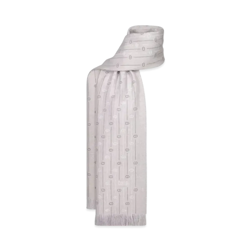 Dior CD Icon Striped Scarf Wool "Gray"