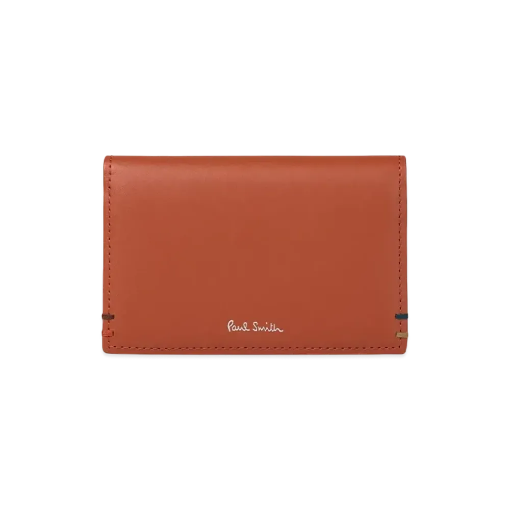 Paul Smith Highlight Stitch Business Card Holder "Red"
