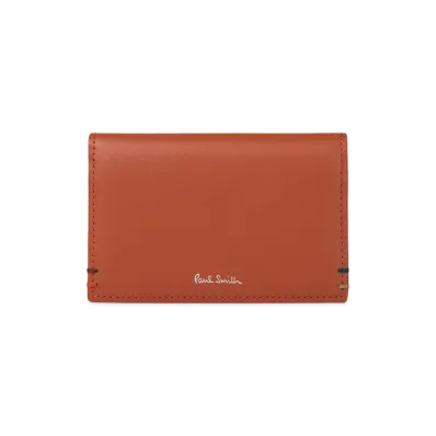 Paul Smith Highlight Stitch Business Card Holder "Red"