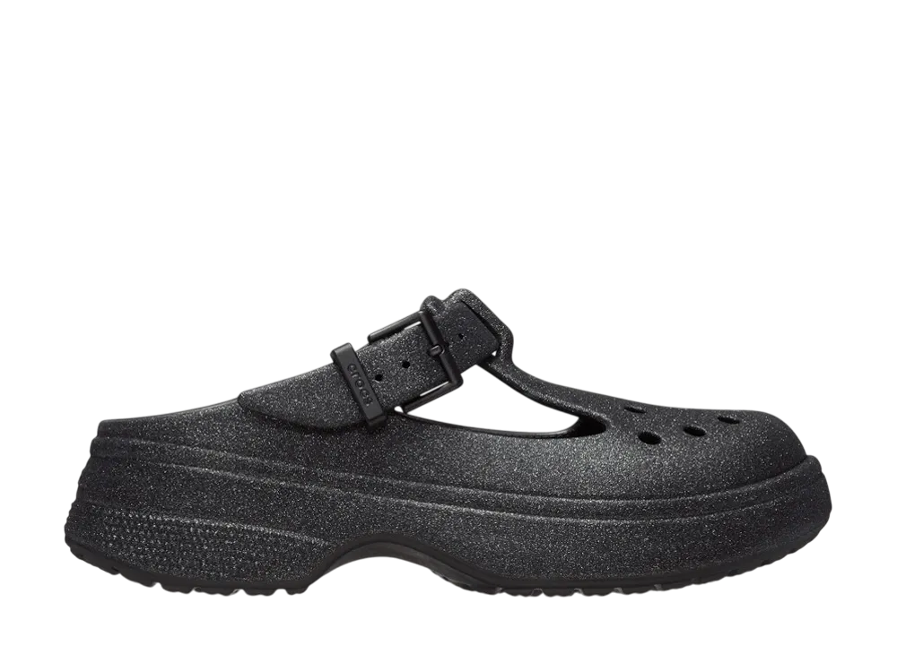 Crocs Classic Mary Jane Glitter Clog "Black"