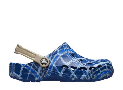 Crocs Baya Holiday Plaid Clog "Blue Jean"
