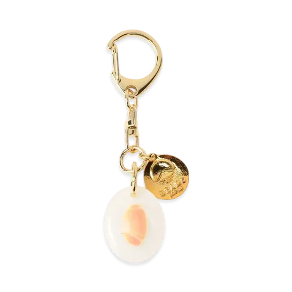 BEAMS Kidani / Sakuragai Keychain "Lucky" "White"