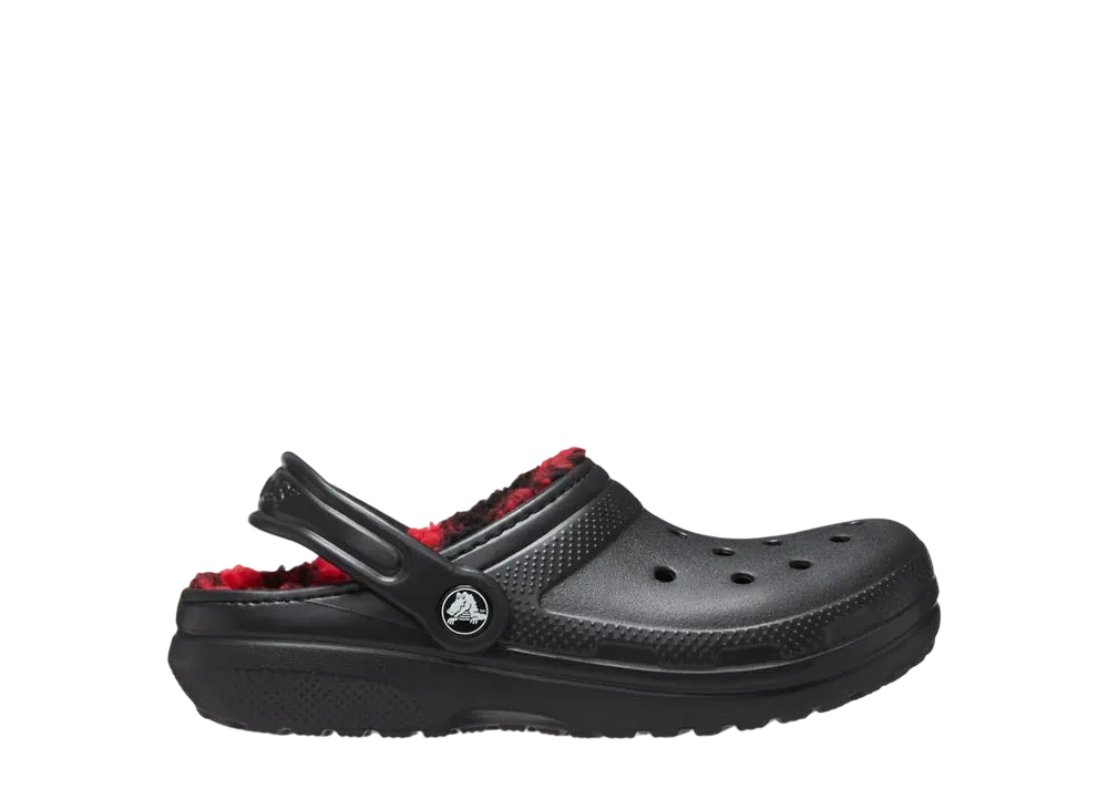 Crocs Big Kids Classic Lined Buffalo Check Clog "Black"