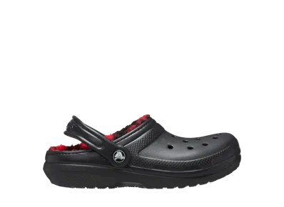 Crocs Big Kids Classic Lined Buffalo Check Clog "Black"