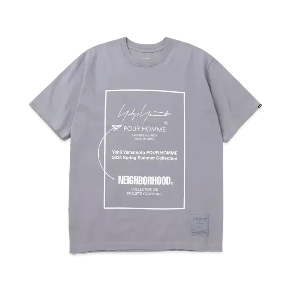 NEIGHBORHOOD x YOHJI YAMAMOTO Tee SS-1 "Gray"