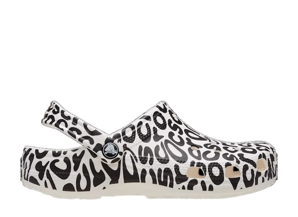 Crocs Classic Warped Logo Clog "White"