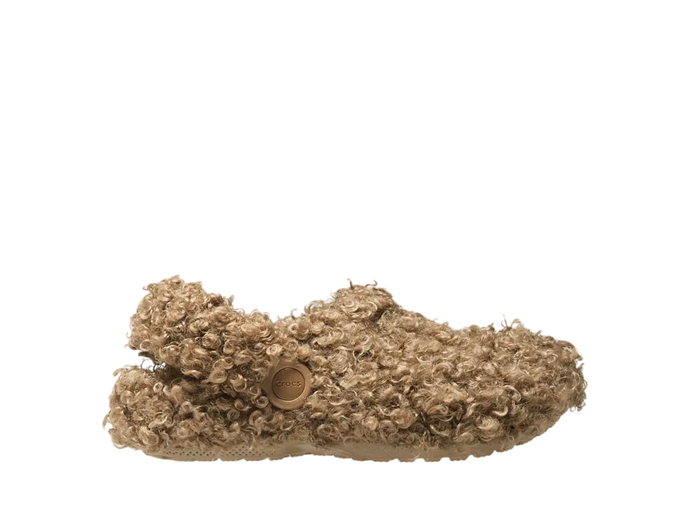 Crocs Big Kids Classic Doodle Fur Lined Clog "Sepia"