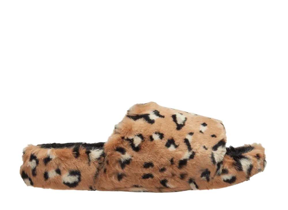 Crocs Classic Leopard Fur Slide "Leopard/Black"