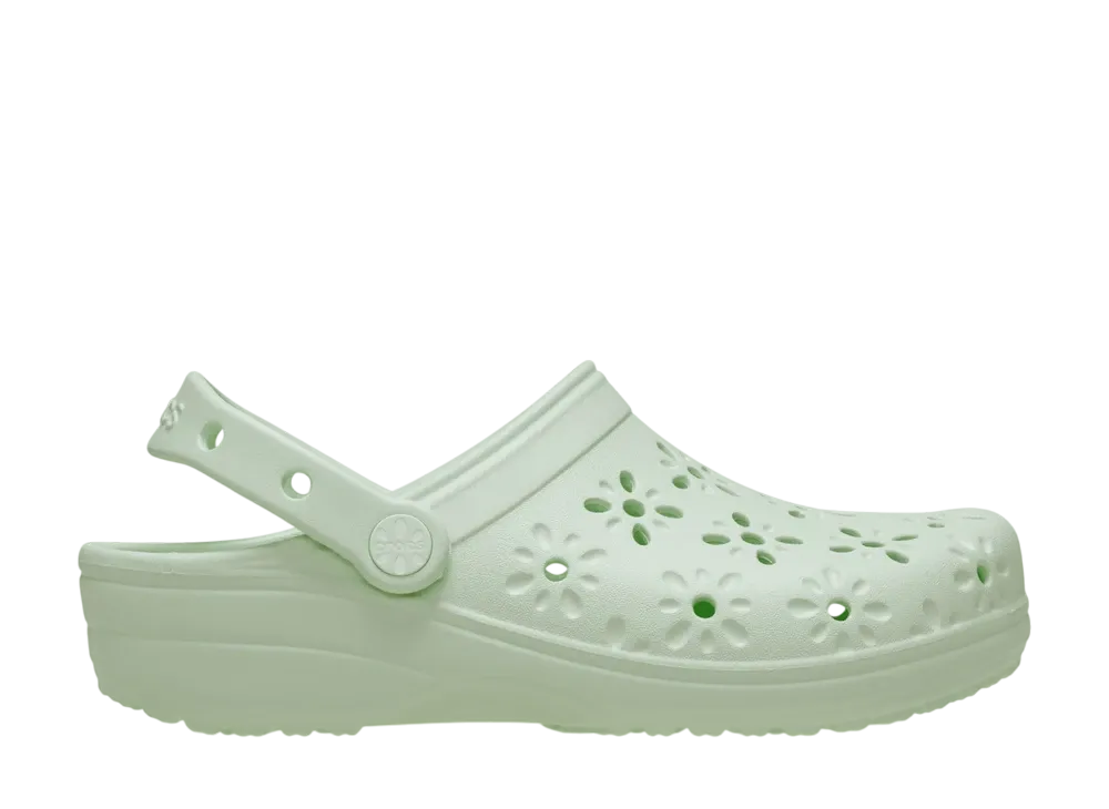 Crocs Classic Floral Cut-Out Clog "Jade Tint"