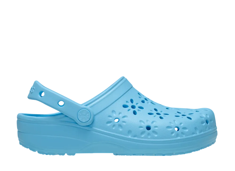 Crocs Classic Floral Cut-Out Clog "Tinted Glass"