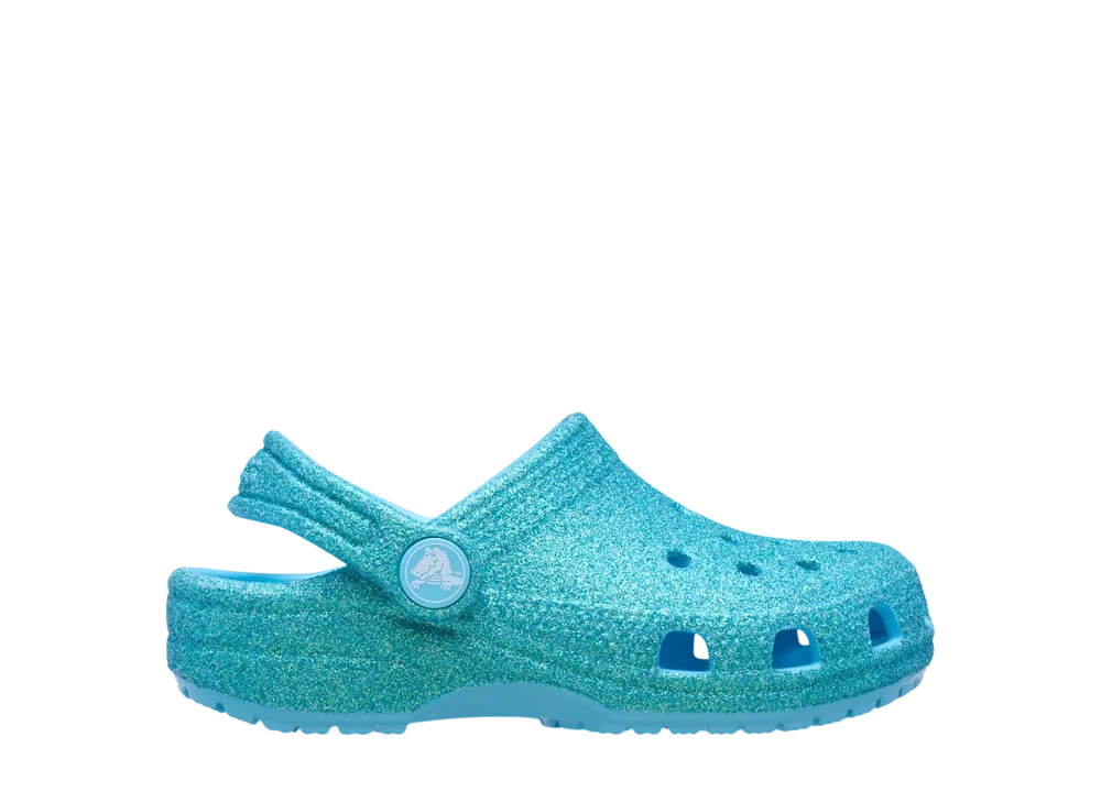 Crocs GS Classic Iridescent Glitter Clog "Tinted Glass"