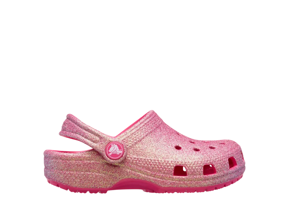 Crocs GS Classic Iridescent Glitter Clog "Dragon Fruit"
