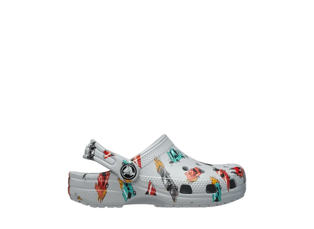 Crocs PS Classic Race Cars Graphic Clog "Mirage/Multi"
